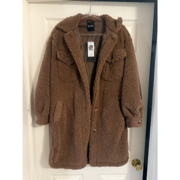 Me Jane Faux Fleece Ladies Size S Coat NWT Oversized - Picture 1 of 2